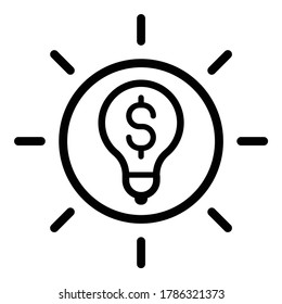 Finance Idea Flat Icon Isolated On White Background