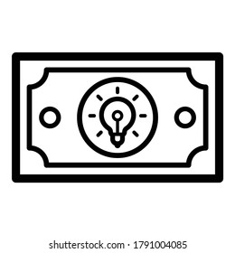 Finance Idea Flat Icon Isolated On White Background