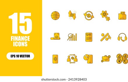Finance Illustration Icon Set Collection