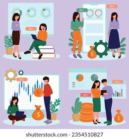 Portada del vector de ilustración de finanzas 