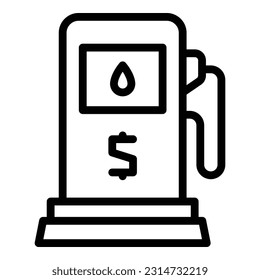 Finance income station icon outline vector. Money work. Freedom money