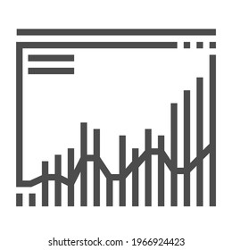 Finance industry, square line vector icon.