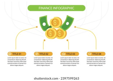 Finance infographic template for presentation.