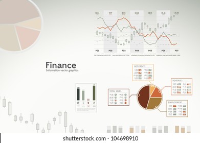 Finance infographics - graphs, charts and statistics for presentations, reports, etc.