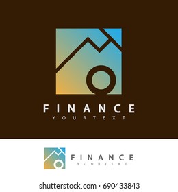 finance initial Letter O Logo design