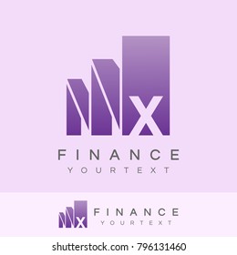 finance initial Letter X Logo design