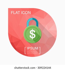 Finance and Insurance icon, vector illustration. Flat design style with long shadow,eps10
