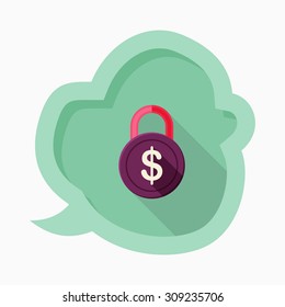 Finance and Insurance icon, vector illustration. Flat design style with long shadow,eps10