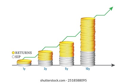 Finance, investment business and mutual funds concept vector background