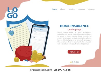 Finance, investment, deposit insurance concept illustration, can be used for, template, ui, web, mobile app, poster banner flyer Vector illustration