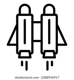 Finance jetpack icon outline vector. Work skill. Work career