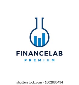 finance lab logo vector icon illustration