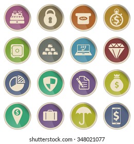 Finance label icons for web