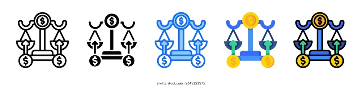 Finance Law Icon Element For Design Multiple Style