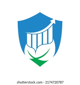 Finanzblatt-Logo-Vorlage. Symbol für das Logo der Natur, Vektorgrafik. 