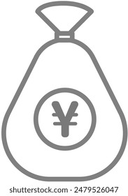finance line icon, containing bank with dollar, rupiah, yen, and euro currency, global economy, coin, money, economic growth, money bag icons.