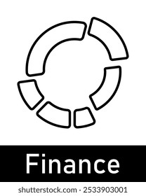 Finance line icon. Line graph with upward trend. Ideal for finance, growth, and data analysis