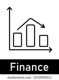 Icono de línea financiera. Gráfico de líneas con tendencia ascendente. Ideal para finanzas, crecimiento y análisis de datos