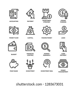 FINANCE LINE ICON SET