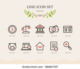 finance Line icon set
