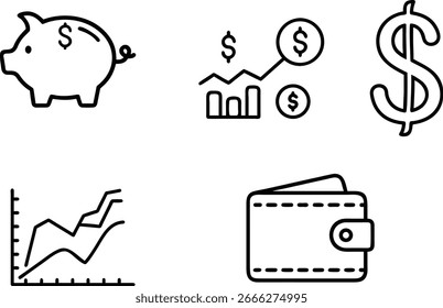 Finance line icon vector illustration