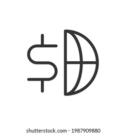 Finance line icon. Web symbol for web and apps. Sign design in outline style. Finance stroke object.