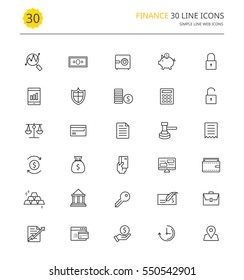 finance line icons