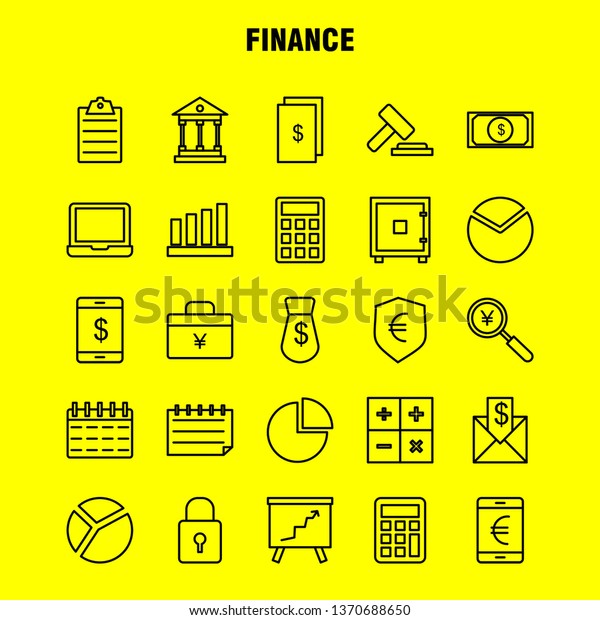 Finance Line Icons Set For Infographics, Mobile\
UX/UI Kit And Print Design. Include: Dollar, Coin, Money, Flower,\
Sale, Cloud, Discount, Sale Collection Modern Infographic Logo and\
Pictogram. - Vector