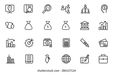 Finance Line Vector Icons 1