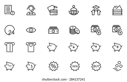 Finance Line Vector Icons 10