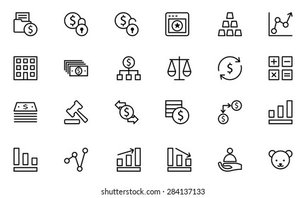 Finance Line Vector Icons 2