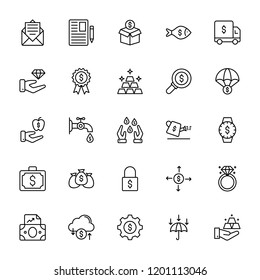 Finance Line Vector Icons