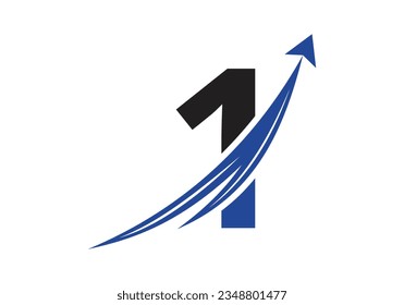Logotipo Financiero Con 1 Concepto De Carta. Concepto de logotipo financiero o de éxito. Logotipo de la identidad comercial y de empresa de contabilidad