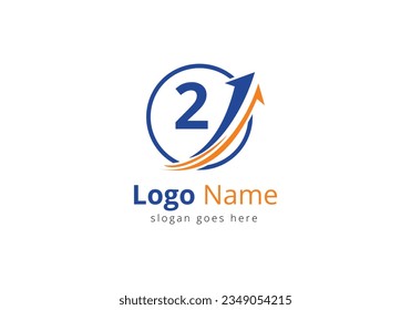 Finden Sie Logo mit 2 Buchstaben Konzept. Logo-Konzept für Finanzen oder Erfolg. Logo für Rechnungslegung und Unternehmensidentität