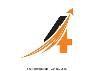 Finance Logo With 4 Letter Concept. Financial or success logo concept. Logo for accounting business and company identity