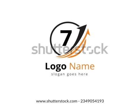 Finance Logo With 7 Letter Concept. Financial or success logo concept. Logo for accounting business and company identity