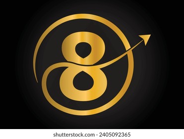 Finance Logo With 8 Letter Concept. Creative abstract Marketing And Financial Business Logo Design.