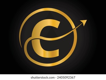 Finance Logo With C Letter Concept. Creative abstract Marketing And Financial Business Logo Design.