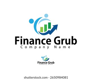Logotipo de finanzas Gente creativa Grub Comunidad de crecimiento empresarial