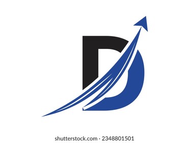 Finance Logo With D Letter Concept. Financial or success logo concept. Logo for accounting business and company identity