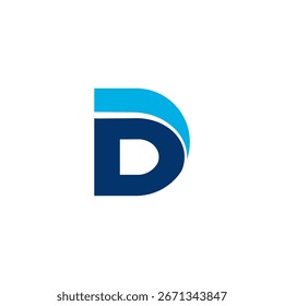 Logotipo De Finanzas Con Concepto De Letra D. Concepto de logotipo financiero o de éxito. minimalista
