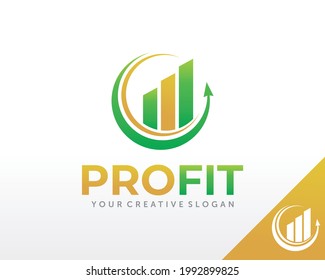 Diseño del logotipo financiero. Vector de diseño de logotipo de contabilidad