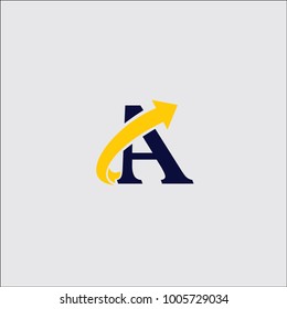 finance logo design, Growth graph vector icon illustration sign, arrow logo design, A letter logo, Financial Advisors Logo Design Template Vector Icon