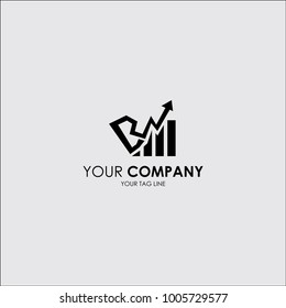 finance logo design, Growth graph vector icon illustration sign, B logo design, arrow logo, Financial Advisors Logo Design Template Vector Icon