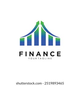 Finanz-Logo-Design-Symbol mit kreativem Farbverlauf