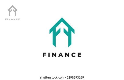 Diseño de logotipo financiero con concepto minimalista, plantilla de vectores