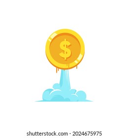 Finance logo design, rocket startup