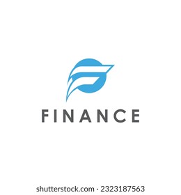 Plantillas de diseño de logotipo financiero Letra F moderna