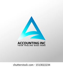 finance logo design vector, abstract also modern style light background. accounting logo design. vector illustration