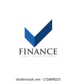 Ilustración de vectores de diseño de logotipo financiero